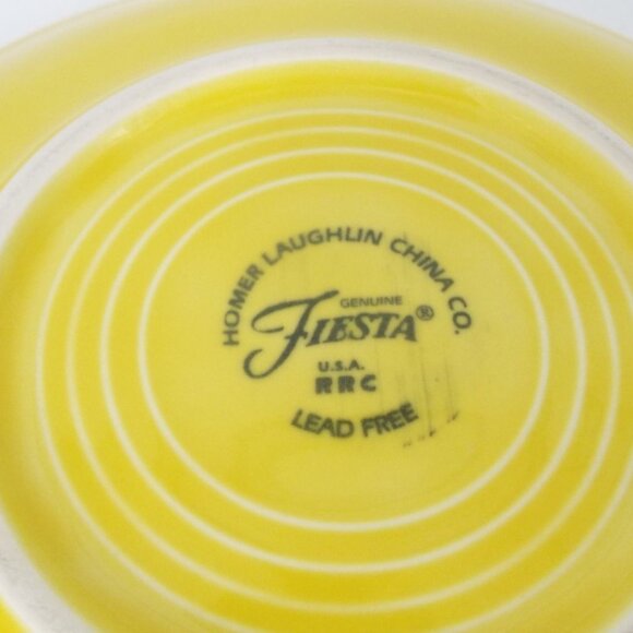 Pair of Fiesta Homer Laughlin USA Sunflower Yellow Cups and Saucers - Picture 12 of 13